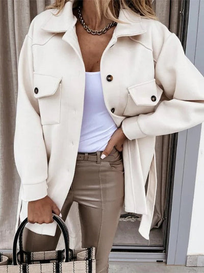 Jacket décontractée élégante avec fermeture éclair et portabilité mince - femme
