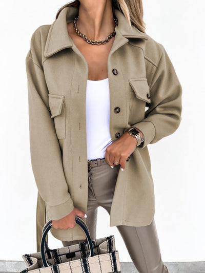 Jacket décontractée élégante avec fermeture éclair et portabilité mince - femme