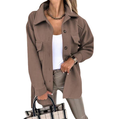 Jacket décontractée élégante avec fermeture éclair et portabilité mince - femme