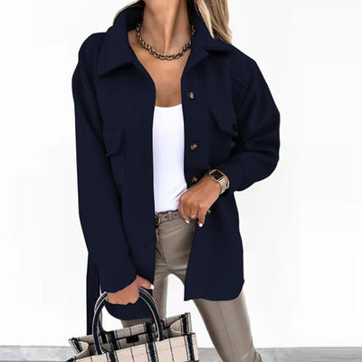 Jacket décontractée élégante avec fermeture éclair et portabilité mince - femme