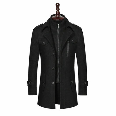 Abrigo de invierno de lana para hombre