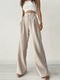 Pantalon large taille haute élégant et fluide