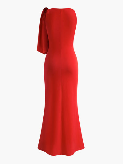 Vestido largo elegante | Detalle en los hombros | Corte ajustado