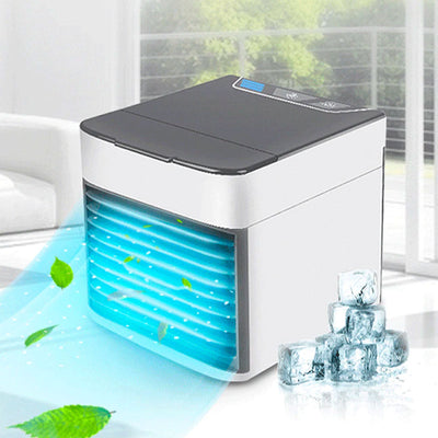 Mini climatiseur portable - Refroidit, humidifie et nettoie - Refroidisseur d'air USB 3 en 1