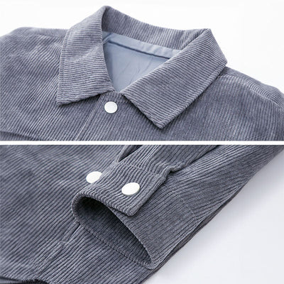 Chaqueta de transición clásica de pana de alta calidad para hombre. 