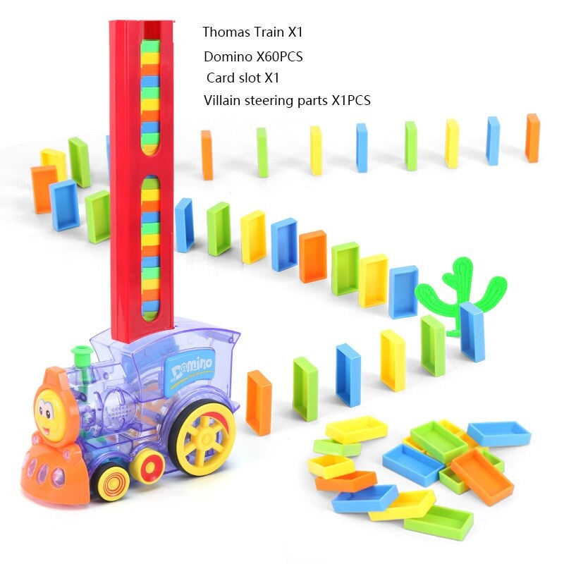 Impilaggio di mattoni - Treno domino giocattolo Montessori