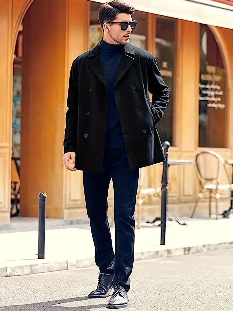 Abrigo de lana de moda para hombres grandes. 