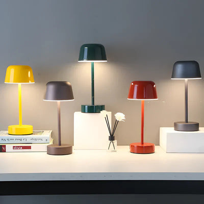 Lampada da tavolo a LED colorata dal design retrò, senza fili, USB