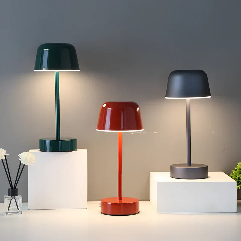 Lampada da tavolo a LED colorata dal design retrò, senza fili, USB