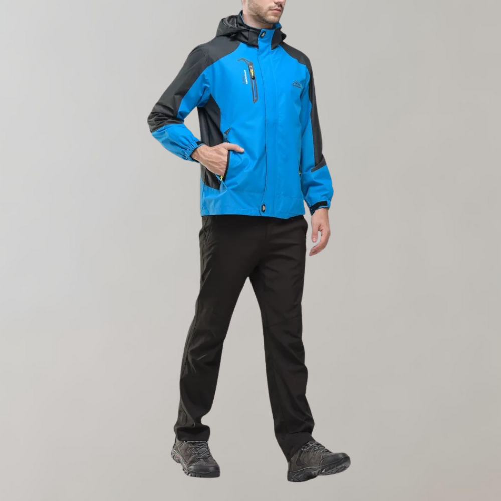 Softshell Outdoor Men's Glack con acabado repelente de membrana con capucha, viento y viento