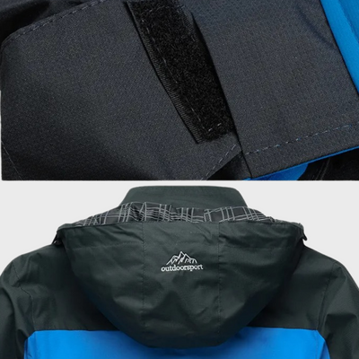 Softshell Outdoor Men's Glack con acabado repelente de membrana con capucha, viento y viento