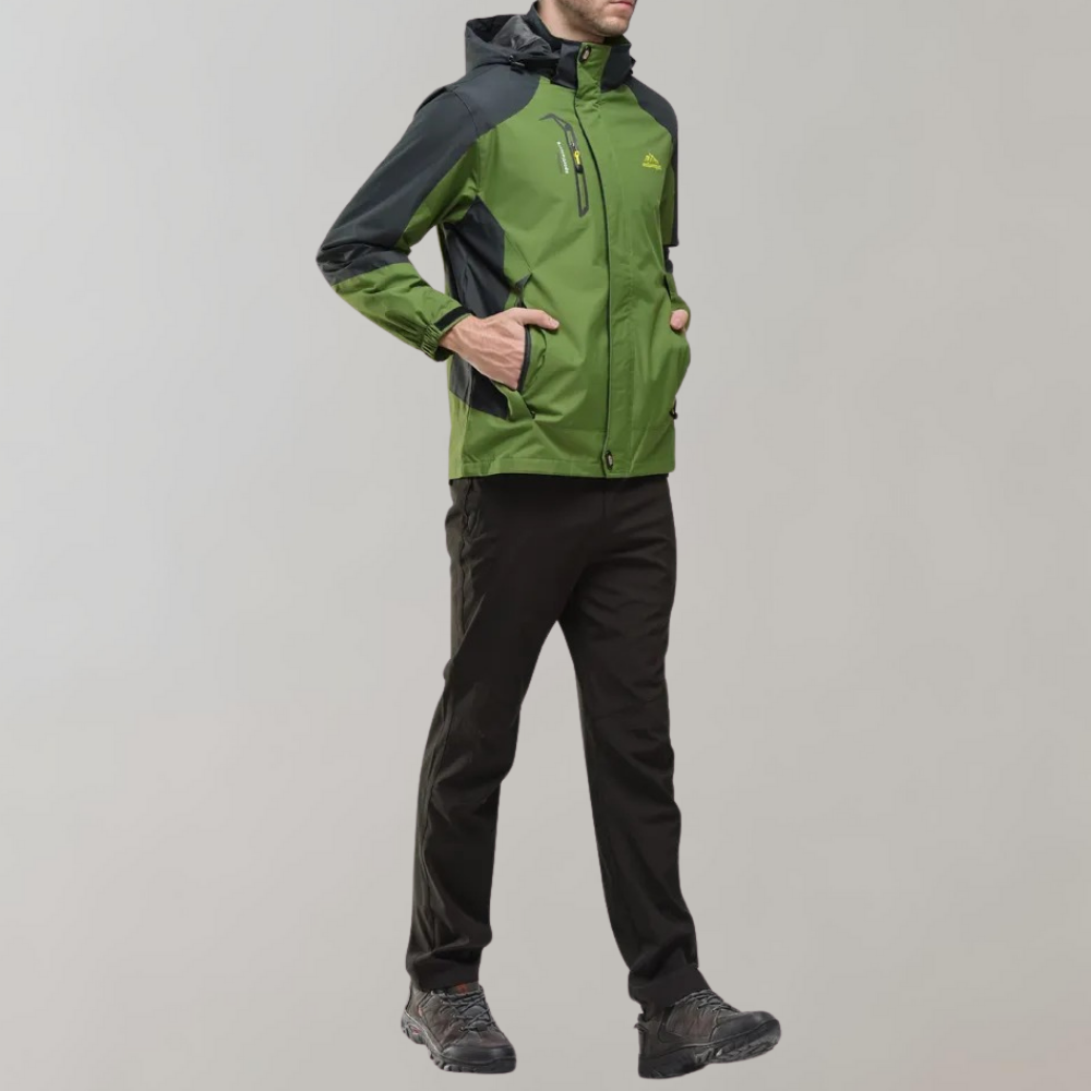 Softshell Outdoor Men's Glack con acabado repelente de membrana con capucha, viento y viento