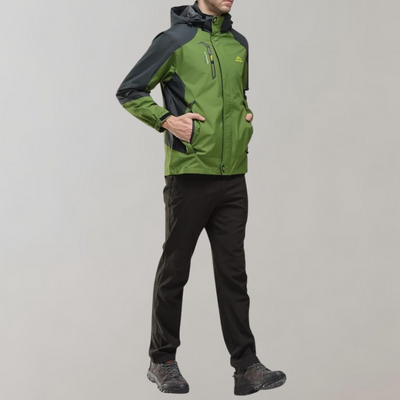 Softshell Outdoor Men's Glack con acabado repelente de membrana con capucha, viento y viento