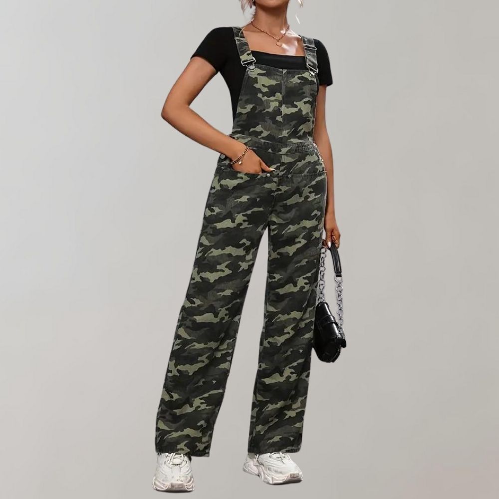 Neea - Combinaison camouflage élégante pour femme pour l'été