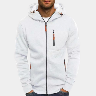 Jacks - Camisa ligera de verano con cremallera y capucha para hombres