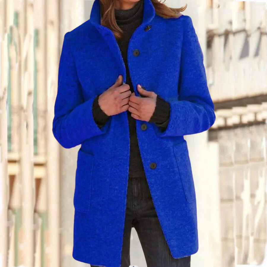 Olivia | Manteau élégant pour femme à col montant