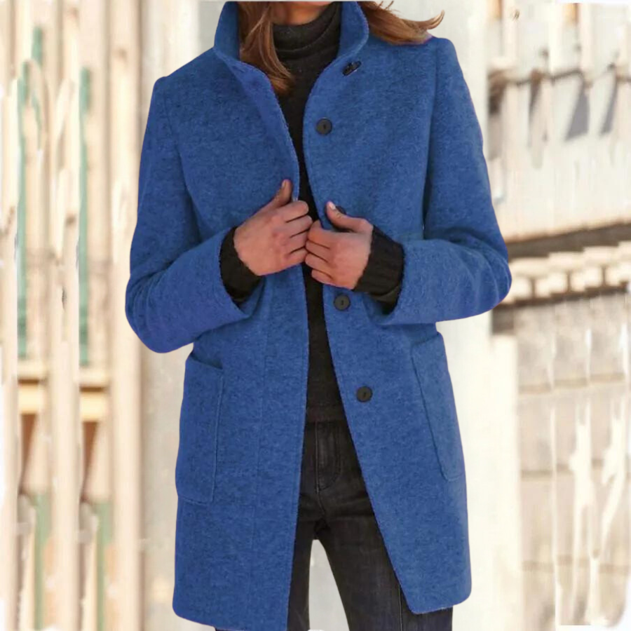 Olivia | Manteau élégant pour femme à col montant