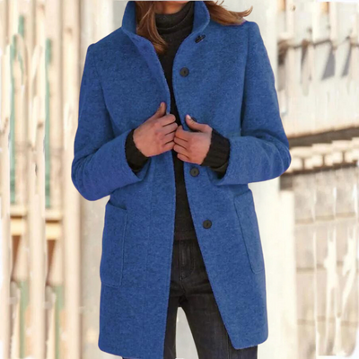 Olivia | Manteau élégant pour femme à col montant