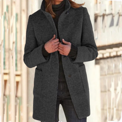 Olivia | Manteau élégant pour femme à col montant
