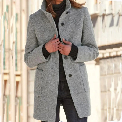 Olivia | Manteau élégant pour femme à col montant