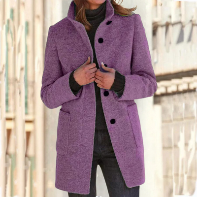 Olivia | Manteau élégant pour femme à col montant