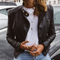 Veste en cuir Pu intemporel - femme