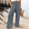 Romy - Pantalon d'été large à taille smockée