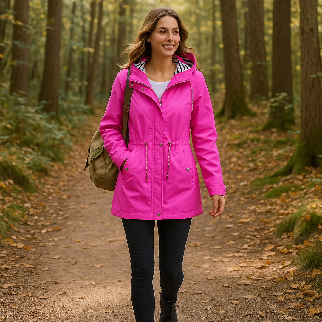 Beatrice | Parka impermeabile - Vestibilità regolabile con cappuccio foderato a righe