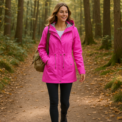 Beatrice | Parka impermeabile - Vestibilità regolabile con cappuccio foderato a righe