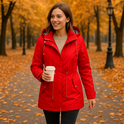 Beatrice | Parka impermeabile - Vestibilità regolabile con cappuccio foderato a righe