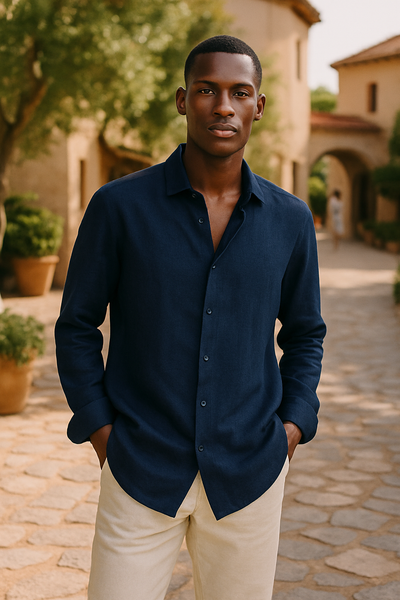 Chemise élégante en lin pour homme - Albert