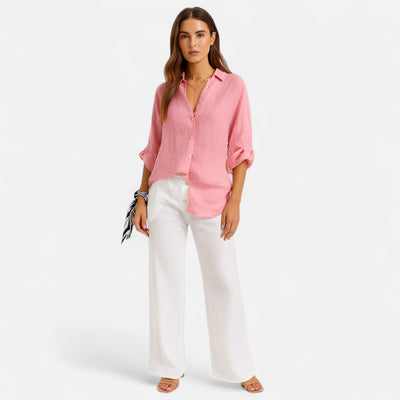 Old Monarchy | Chemise d'été en lin pour femme : grâce naturelle et élégance respirante
