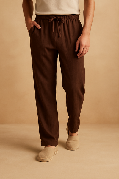 Pantalones de algodón ligeros, transpirables y holgados para hombre.