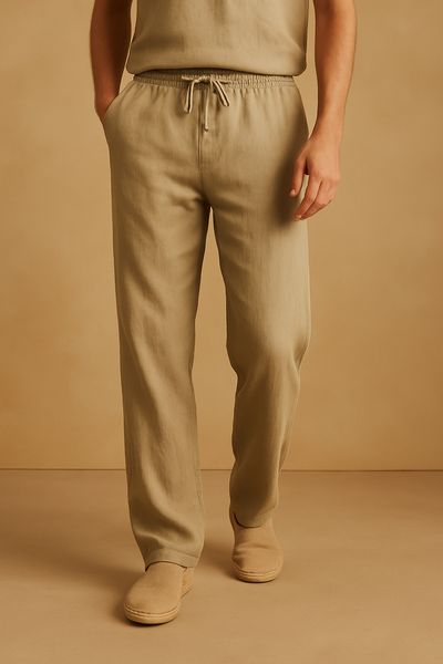 Pantalones de algodón ligeros, transpirables y holgados para hombre.