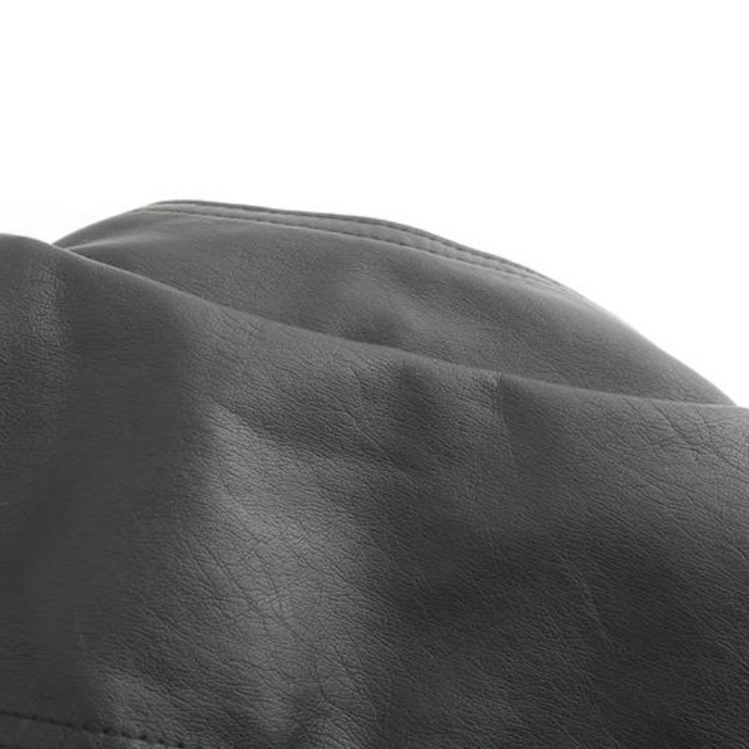 Veste en cuir PU avec cou féminin élevé