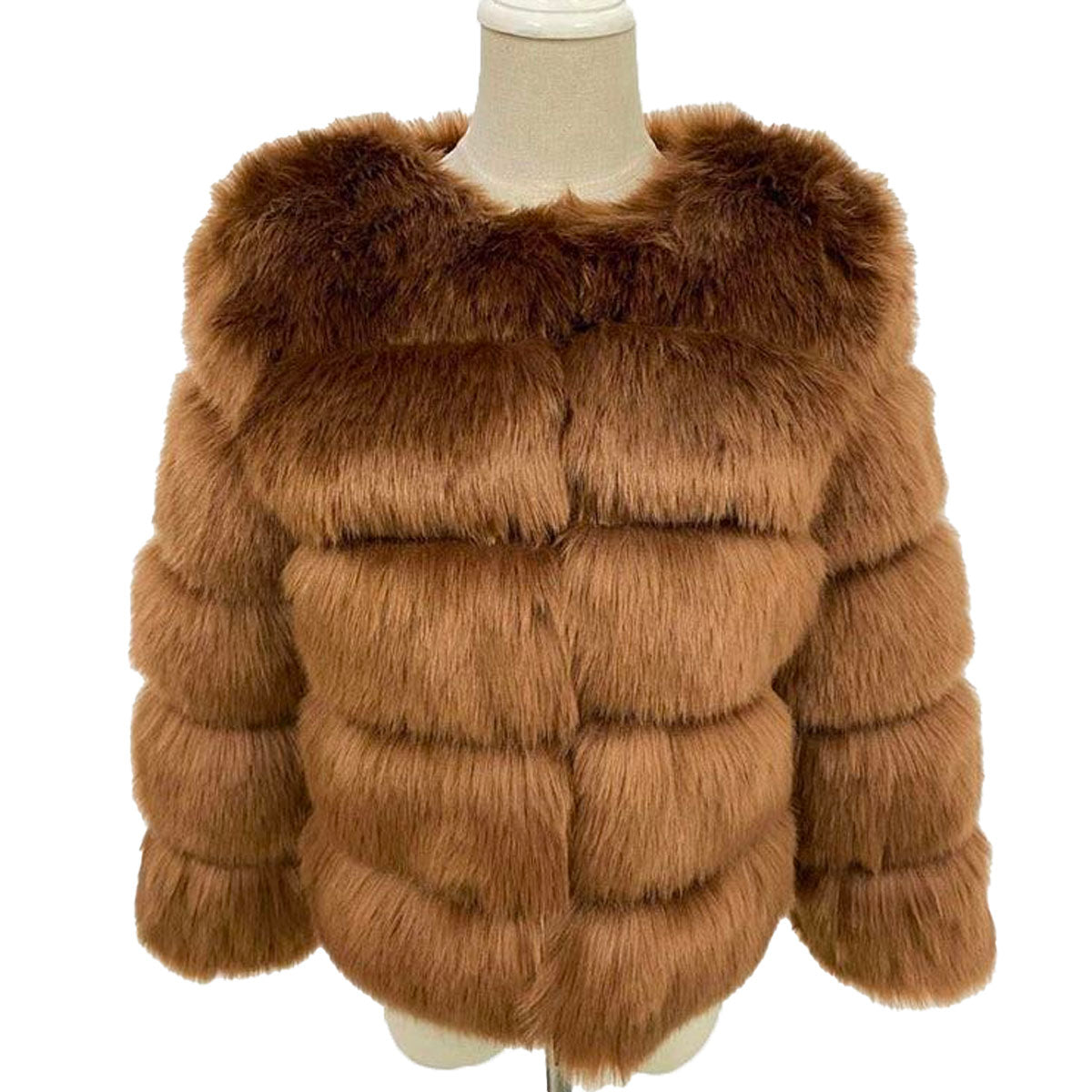 Manteau en fausse fourrure pour femme