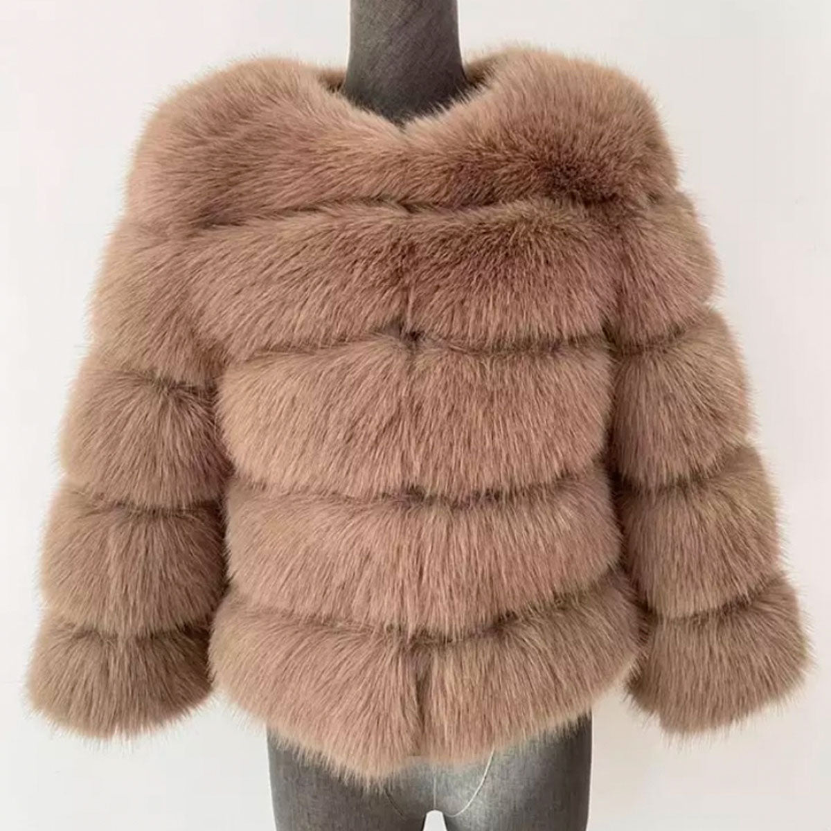 Manteau en fausse fourrure pour femme