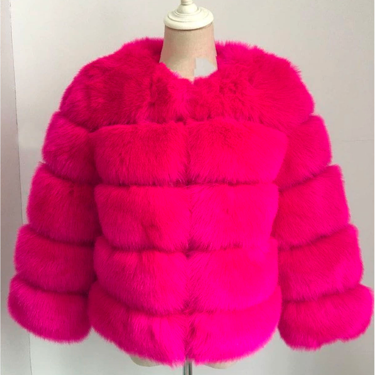 Manteau en fausse fourrure pour femme