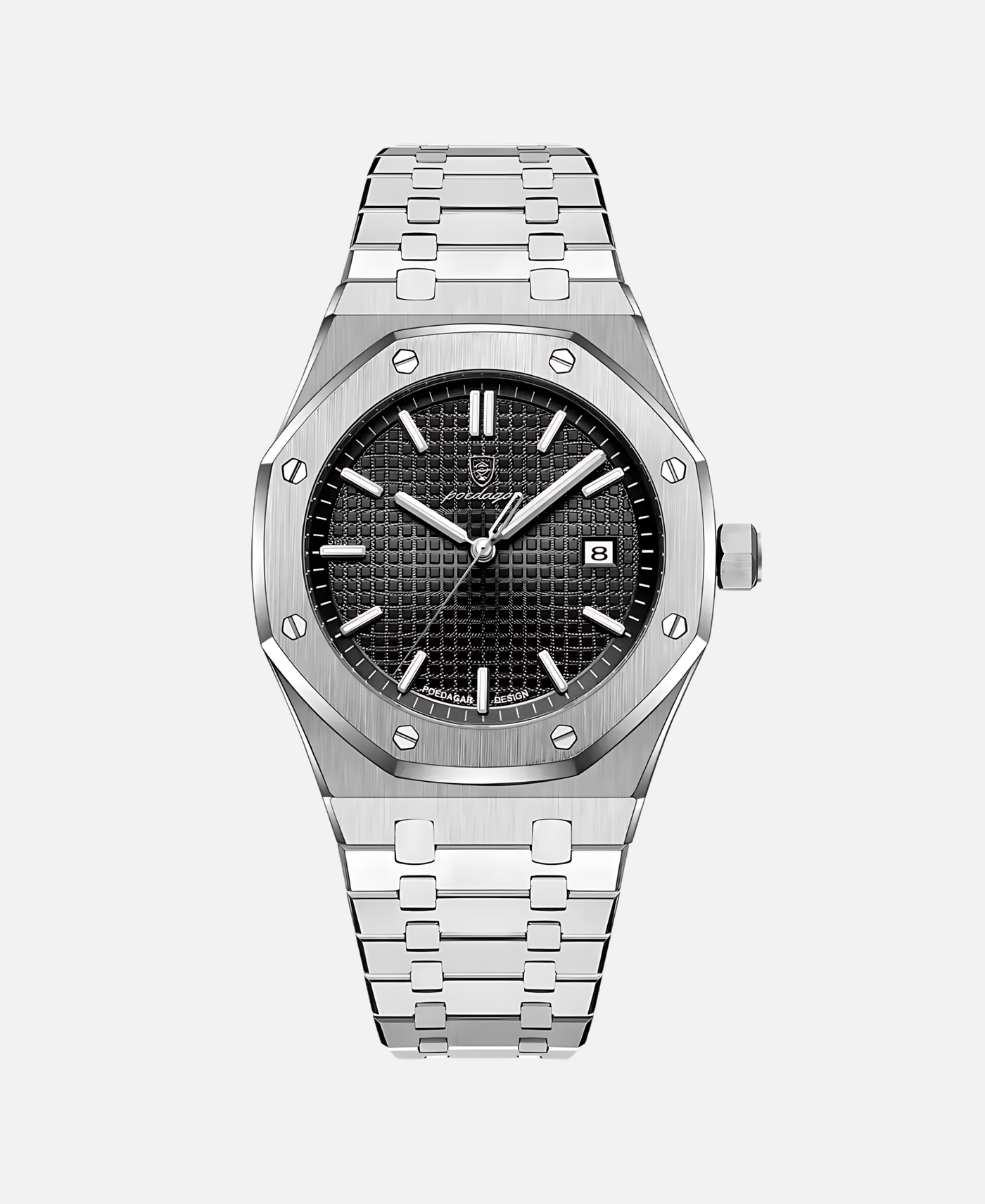 Elegante orologio da polso da uomo da 41 mm con cassa in acciaio inossidabile