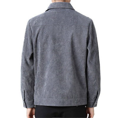 Chaqueta de transición clásica de pana de alta calidad para hombre. 