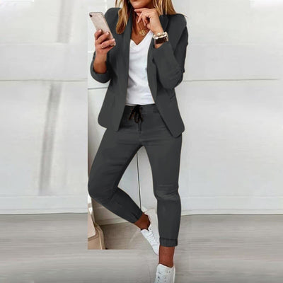 Valor | Blazer ajusté et pantalon confortable à cordon