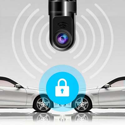 Dashcam auto con telecamera di sorveglianza