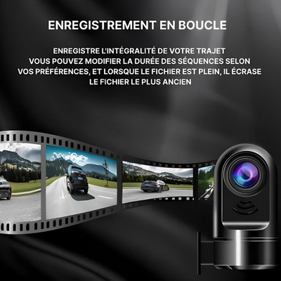 Dashcam auto con telecamera di sorveglianza