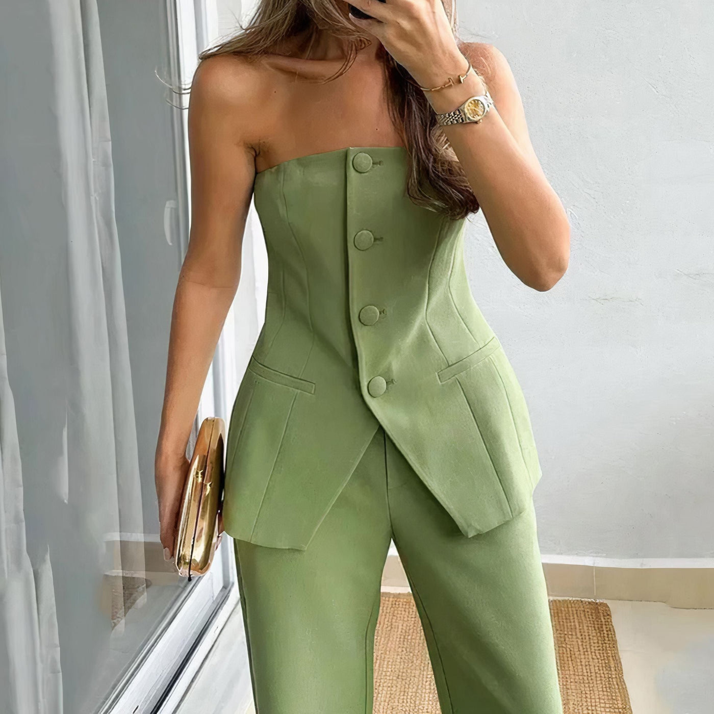 Conjunto de camiseta de tirantes y pantalón - Elene