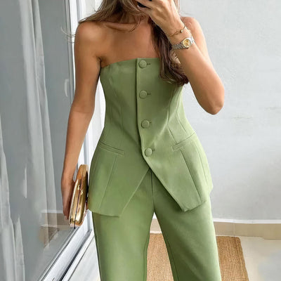 Conjunto de camiseta de tirantes y pantalón - Elene