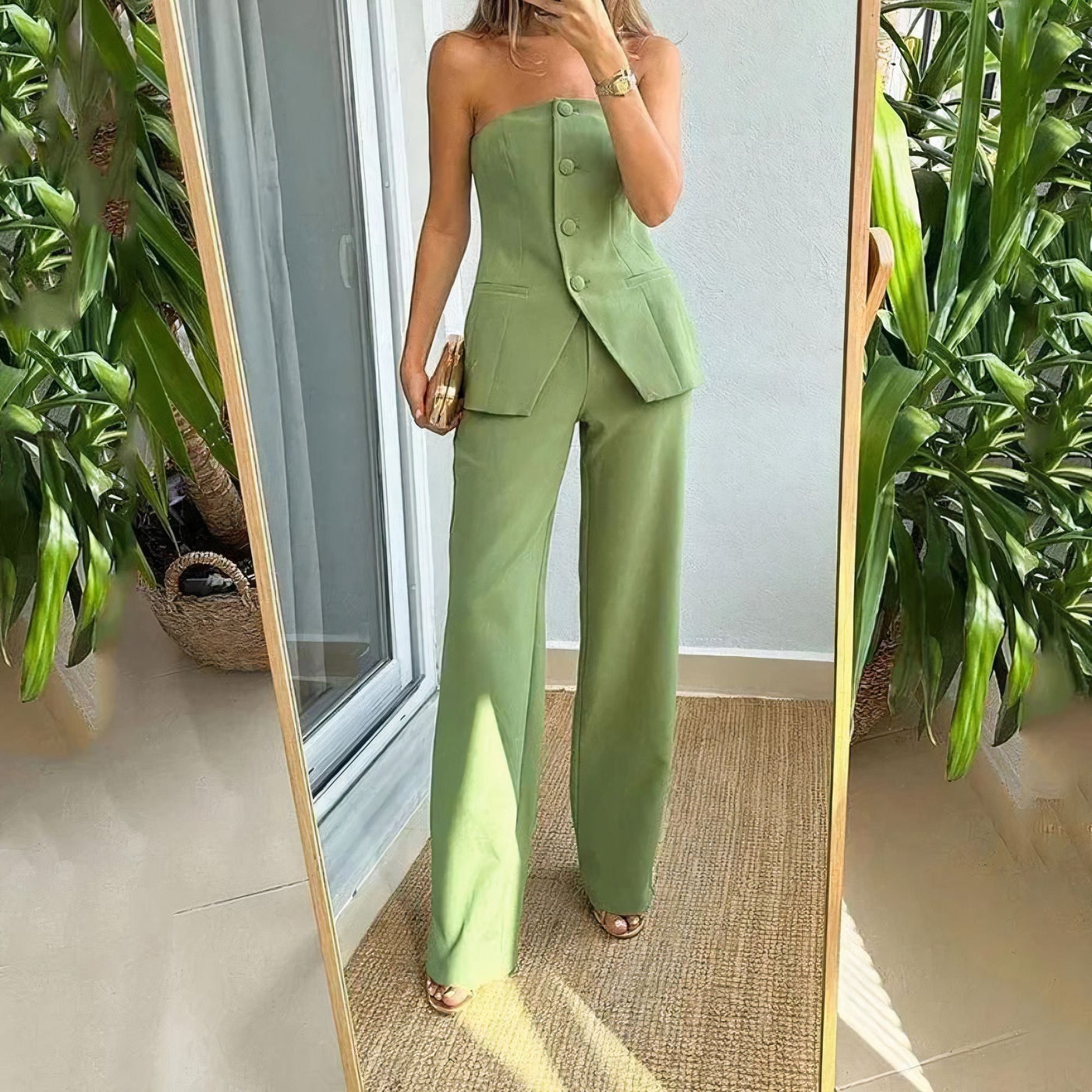 Conjunto de camiseta de tirantes y pantalón - Elene