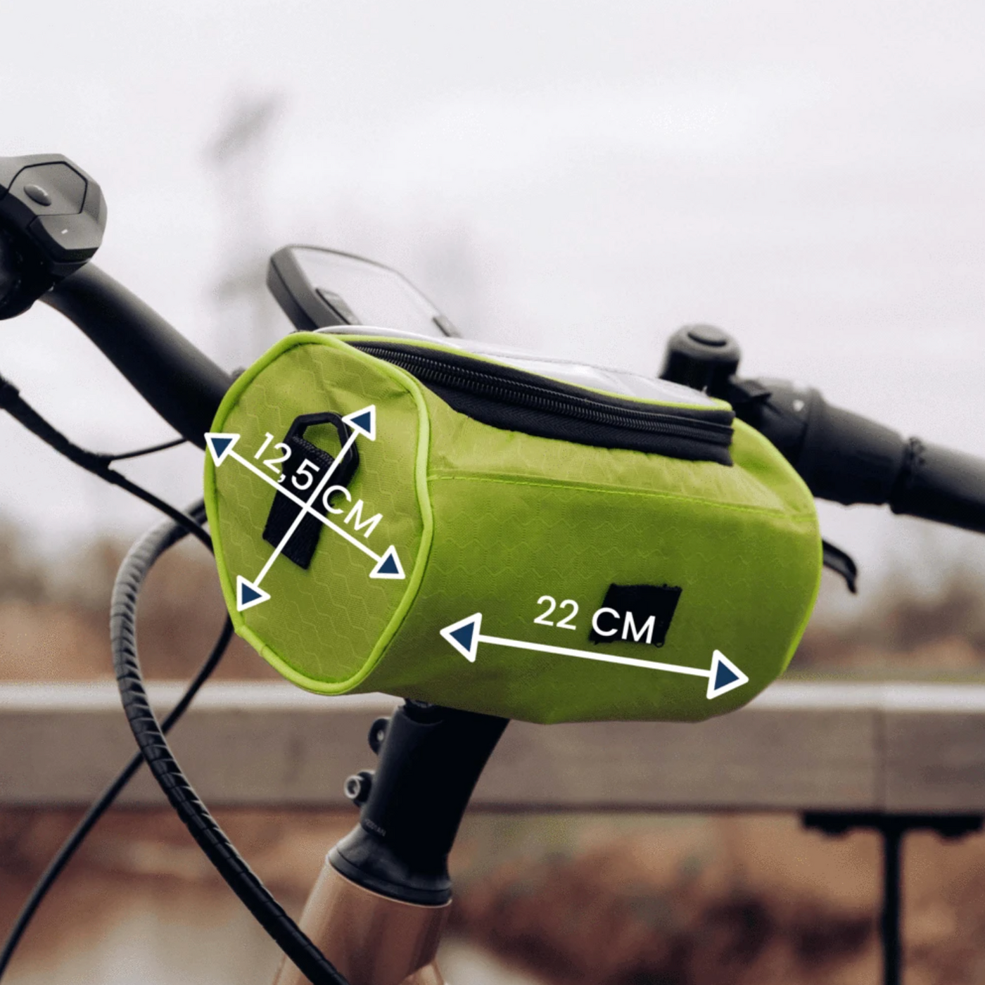 Borsa da bici con touchscreen - resistente agli spruzzi e multifunzionale - adatta a tutte le bici