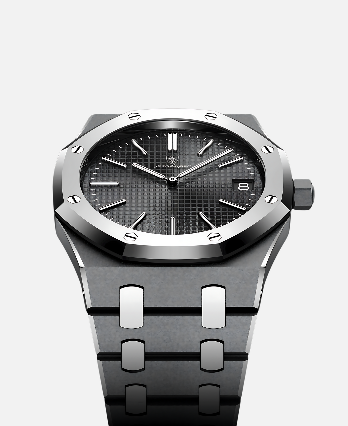 Elegante orologio da polso da uomo da 41 mm con cassa in acciaio inossidabile