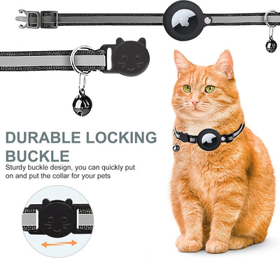 Collare GPS tracker per gatti | Sgancio rapido, design riflettente e resistente per avventure all'aperto in tutta sicurezza