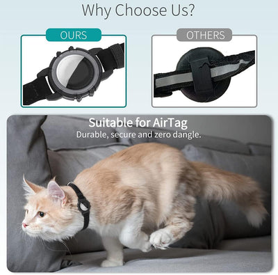 Collare GPS tracker per gatti | Sgancio rapido, design riflettente e resistente per avventure all'aperto in tutta sicurezza